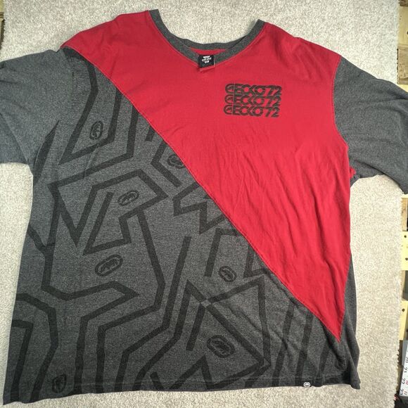 Ecko Unltd. Other - Ecko Unltd Mens‎ Shirt Gray Camo 5XL B Print Unlimited Logo Short Sleeve Large
